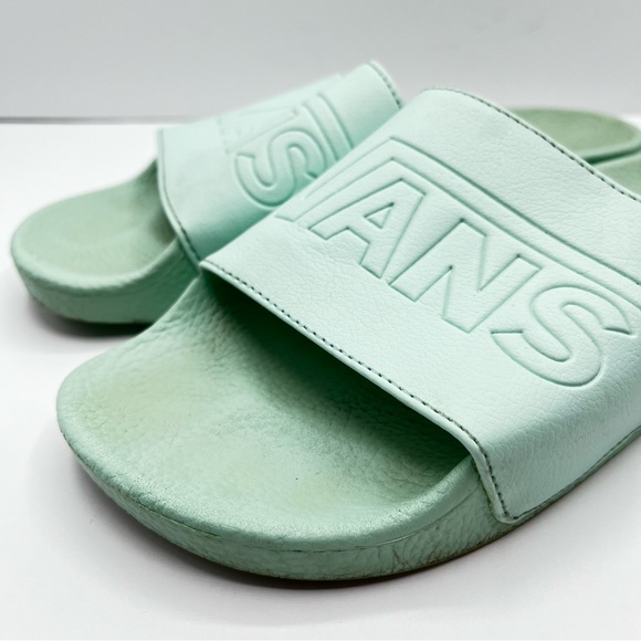 Vans Slip On Mint Green Slides Size 9 Women’s - Picture 3 of 13